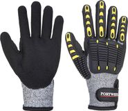 Portwest A722 - Anti Impact Snijbestendige Handschoen Grijs/zwart Medium