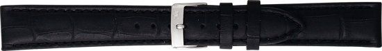 Morellato PMX019BOLLE IG Horlogebandje - Leer - Zwart - 18 mm