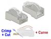 Delock RJ45 Crimp+Cut+Curve plug Cat.6 STP 20 pieces