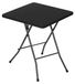 Table de jardin pliante - Table de camping - 61 x 61 x 73 cm - Carré - HDPE et métal - Pliable - Capacité de charge 50 kg - Noir