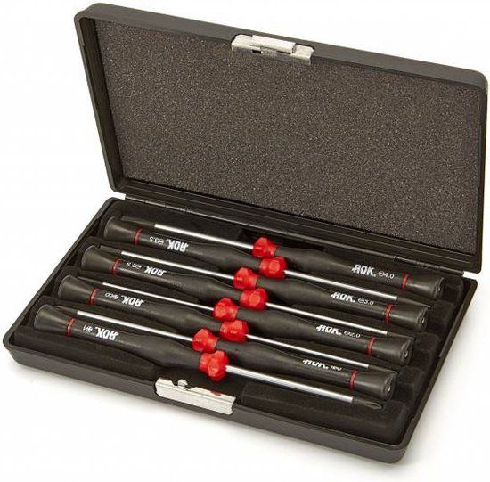 AOK HBM Machines AOK 8 Delige Professionele Precisie Schroevendraaierset Philips - Plat