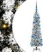 vidaXL Sapin de Noël artificiel Blanc 120 cm PVC et Métal et Plastique