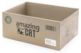 Record - Krabpaal karton met Catnip - Afmetingen: 37 x 25 x 16h cm - Kleur Havanna