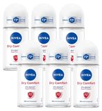 Nivea Deo Dry Comfort Roll On 72h Anti Transpirant 50ml pack de 6