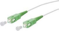 METZ CONNECT Glasvezel Optische vezel Aansluitkabel 3.00 m Wit [1x SC APC-stekker - 1x SC APC-stekker]