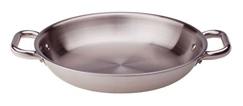 Pentole Agnelli alu-inox pan met 2 handgrepen, roestvrij staal, grijs 20 cm grijs