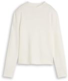 Tom Tailor Denim Gebreide trui met opstaande kraag - Maat XS - off white