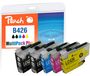Peach Spar Plus Pack cartouches d'encre, compatible avec Brother LC-426