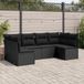Maison Exclusive - Ensemble de meubles de jardin 6 pièces avec canapé et coussins, noir, en polyrotin