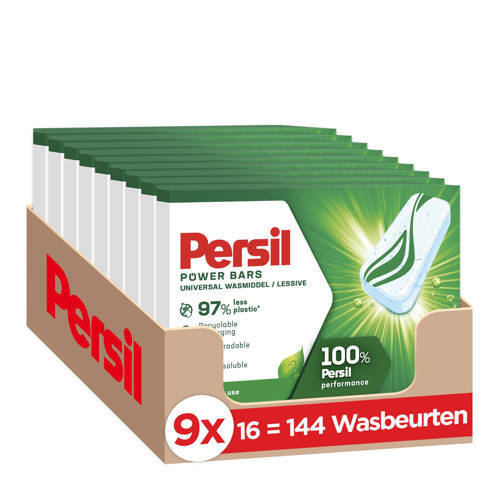 Persil Persil Power Bars - Wasmiddel - Witte Was - voordeelverpakking - 9 x 16 wasbeurten - 144 wasbeurten