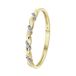 Lucardi Dames Ring met 12 diamanten 0,015ct slag. - Ring - Cadeau - 14 Karaat Goud - Geelgoud