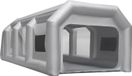 Cabine de pulvérisation gonflable - Tissu de pulvérisation - 4 x 2,5 m - Tissu Oxford - Filtre à charbon actif - Convient pour la peinture automobile - Gris clair