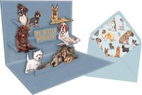 Pop-up-Grußkarte - I love Dogs
