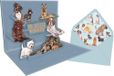 Pop-up-Grußkarte - I love Dogs