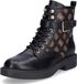 GUESS Fellini dames veterlaarzen zwart-bruin