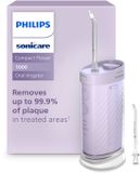 Philips Sonicare Compact Flosser 1000 HX3333/23 Waterflosser | Draadloze Monddouche voor Tanden & Tandvlees | 3 Reinigingsstanden | Reisvriendelijk | Paars