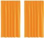 vidaXL Gordijnen voile met roedezakken 2 st oranje