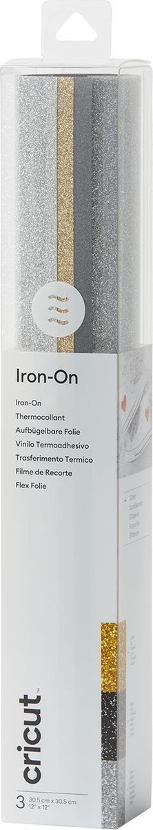 CRICUT Glitter Iron-On Sampler 3-pak 30x30cm Basics