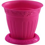 HEGA Marfil ronde bloempot met plaatdiameter 16 cm, intens gesorteerd