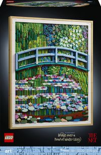 LEGO® Art Claude Monet – Brug over een Vijver met Waterlelies - Impressionistisch Kunstwerk - Monet Wanddecoratie - Bouwset voor Adultes Vanaf 18 Jaar - Cadeau voor Kunstliefhebbers - 31220