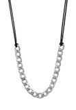 NAEMI Halsketting Zwart Zilver Staal 45 cm