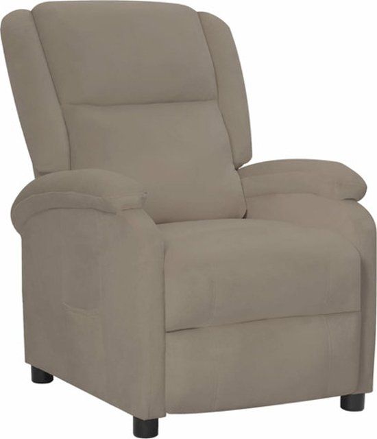 vidaXL Fauteuil verstelbaar fluweel lichtgrijs