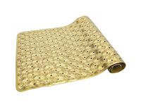 Antislip badmat met zuignappen, antislip badmat voor douche, machinewasbaar, badkuip, kinderen, douche- en badmat, peutervriendelijk, badmatten voor badkamer, 38 x 68 cm, goud