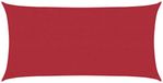 vidaXL Voile d'ombrage rectangulaire 2 x 6 m HDPE Rouge