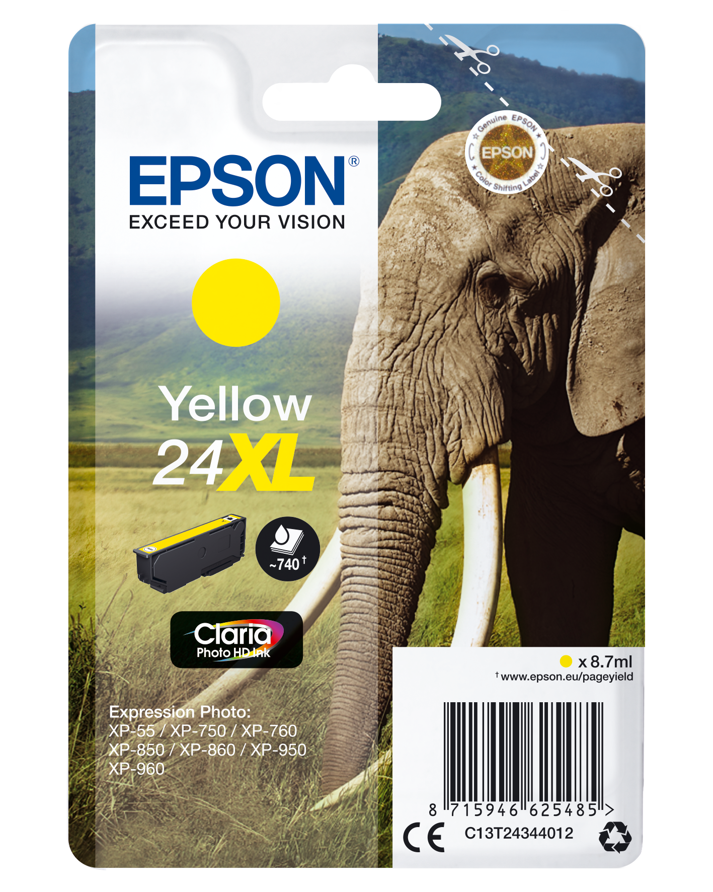 Epson 24XL Yellow Ink Cartridge - C13T24344012
