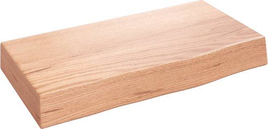 vidaXL Wandschap 40x20x6 cm behandeld massief eikenhout lichtbruin