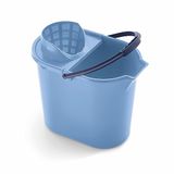 Mery 0312.31 Ovale Emmer 12 Liter Met Wringer, Polypropyleen, Blauw, 25 x 34,5 x 31 cm
