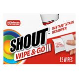 Shout Wipe and Go Instant Stain Remover, Pack of 12 wipes