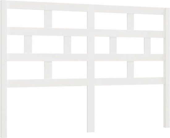 vidaXL Hoofdbord 166x4x100 cm massief grenenhout wit