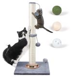Merkloos Interactieve krabpaal voor katten met kattenkruidballen