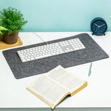 Kikkerland Filten Bureau Pad - Grijs
