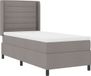 vidaXL Boxspring bed met kussen met hoofdeinde Taupe 190 x 90 cm Stof
