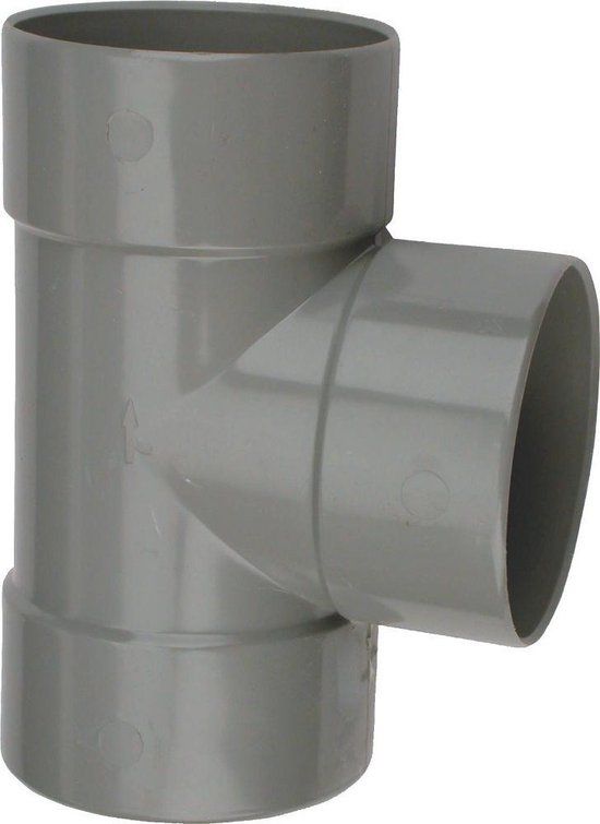 Wavin PVC T-stuk 90 graden 75 mm 3x lijmmof
