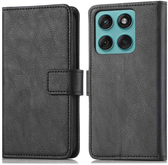 imoshion Hoesje - Geschikt voor Motorola Edge 60 Pro - Luxe Bookcase - Zwart