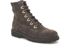 Durea 9838 Veterboots Dames Bruin Suède Wijdte G