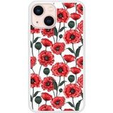 Apple iPhone 13 Fleurs de pavot Verstevigd hoesje met sublimatie bedrukking