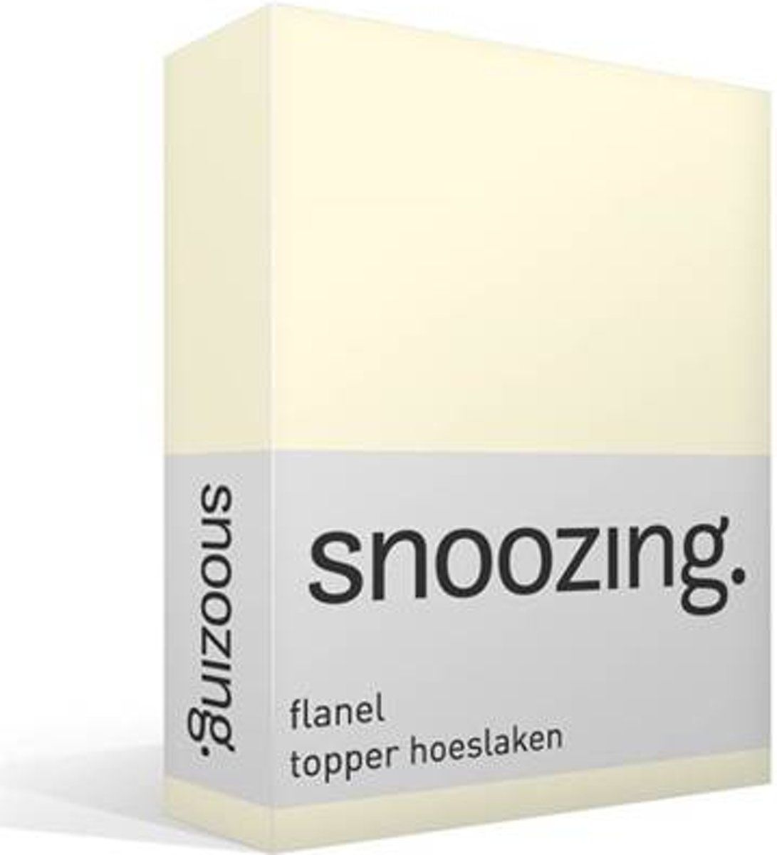 Snoozing Flanel Topper Hoeslaken - 140x200 cm - Wit