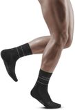 CEP Compression Compressiesokken voor halverwege de kuit Reflective Zwart Mannen Schoenmaat 37-39