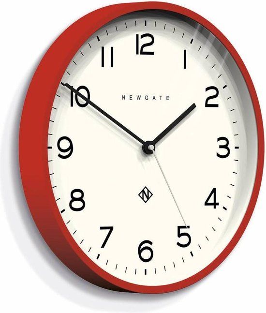 Newgate Number Three Echo - Red Wandklok - 37 cm