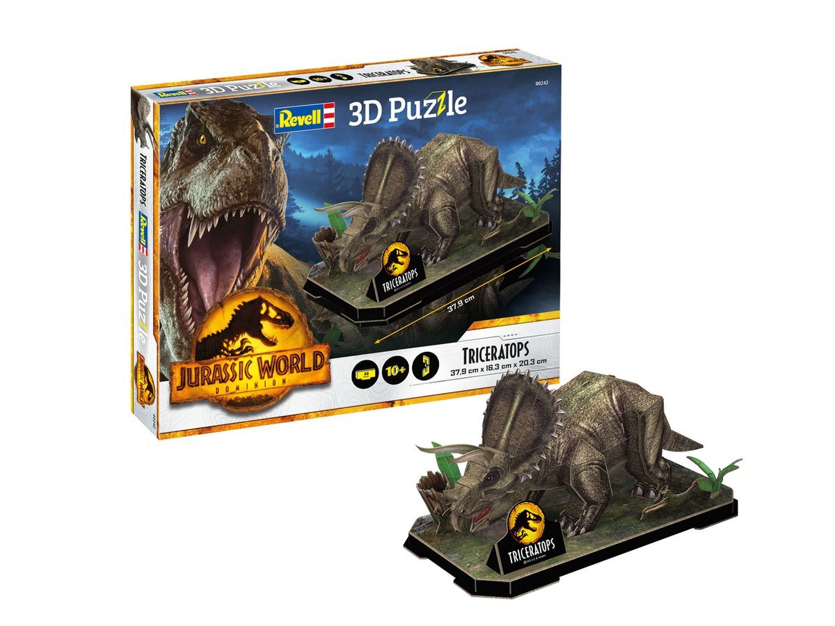 Revell 3D Puzzle 00242 Jurassic World Dominion - Triceratops 3D Puzzel