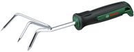 Bosch Garden tuinhak (handcultivator, voor het losmaken en beluchten van grond in bloembedden, robuust, roestvrij staal, softgrip-handgreep, ergonomisch)