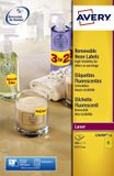 Merkloos Avery L7670Y-25 Rond Etiket 63.5mm Neon-Geel