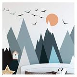 Ambiance Sticker Muursticker Kinderkamer Scandinavische Bergen PARKA 80x120cm