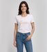 Guess T-shirt Logo Pailletten Kleurverloop Dames Wit L