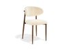 Lot de 2 chaises en velours bouclé crème