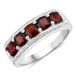 Rafaela Donata Ring Zilver 999 zilver Granaat Minimalistisch 18.50 mm / maat 58 Vrouwen